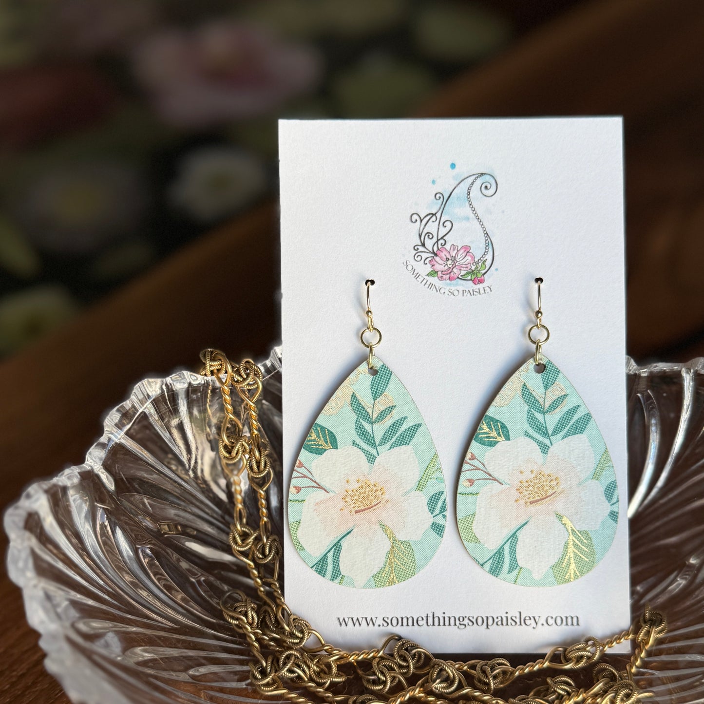 Magnolia Teardrop Earrings
