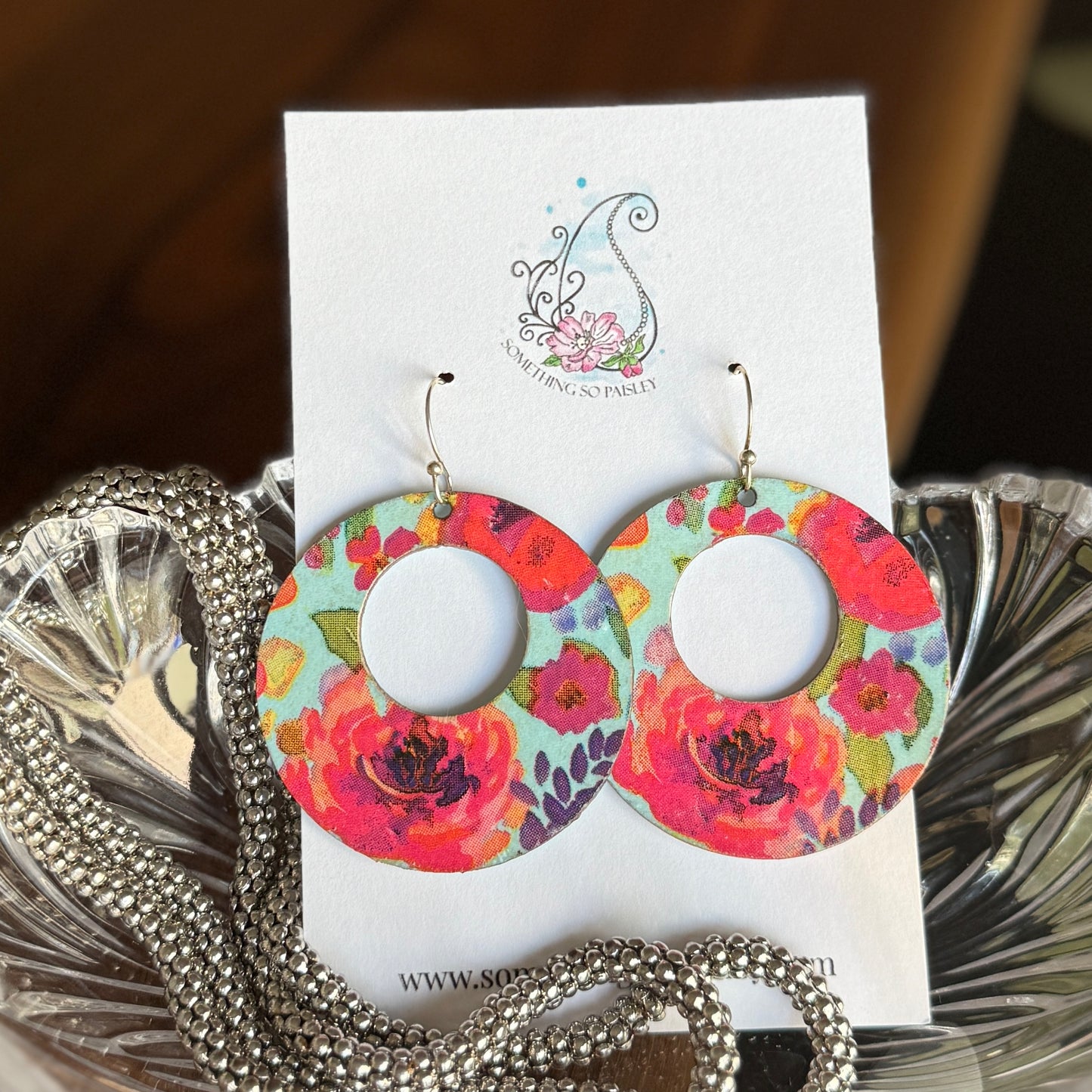 Vibrant Garden Circle Earrings