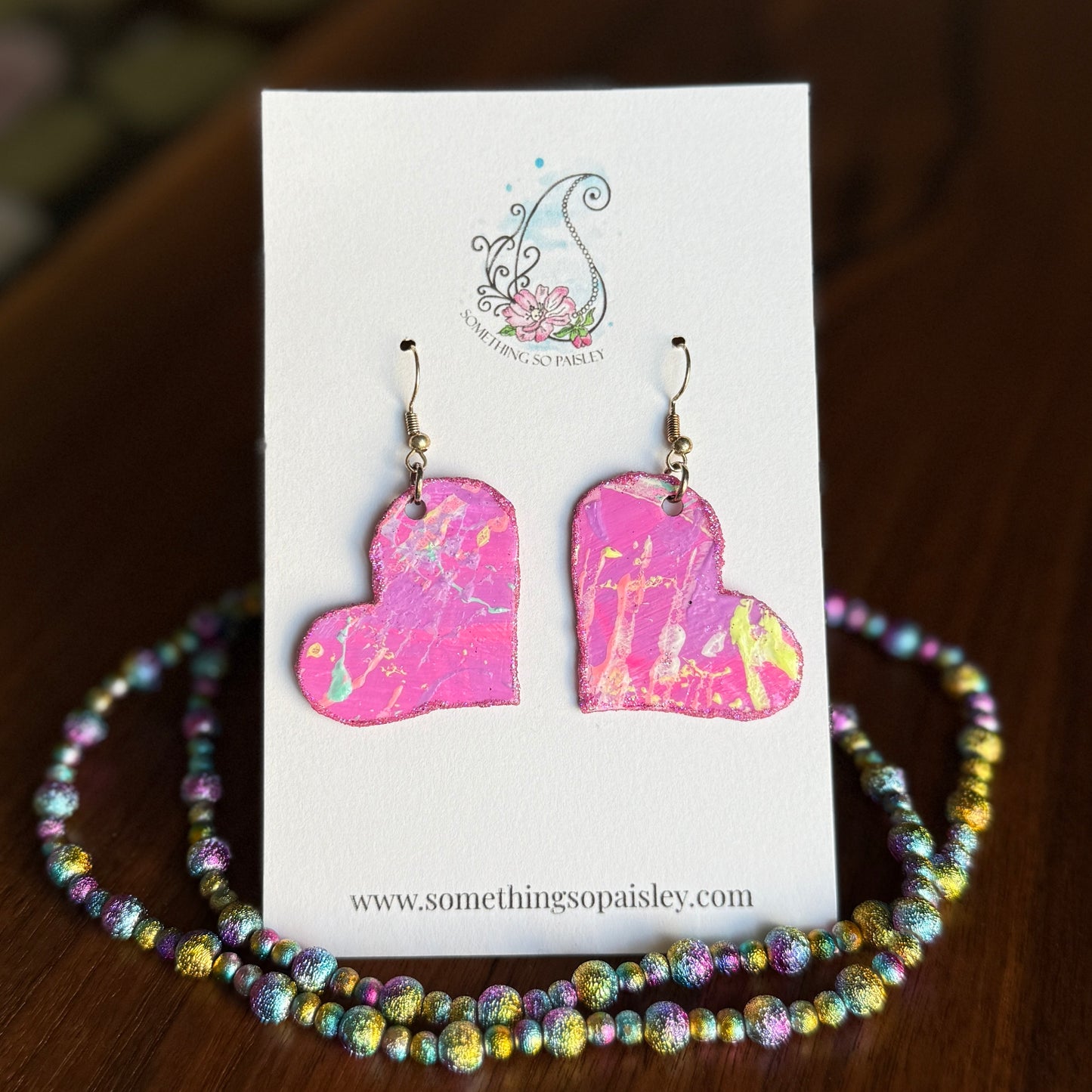 Abstract Heart Earrings