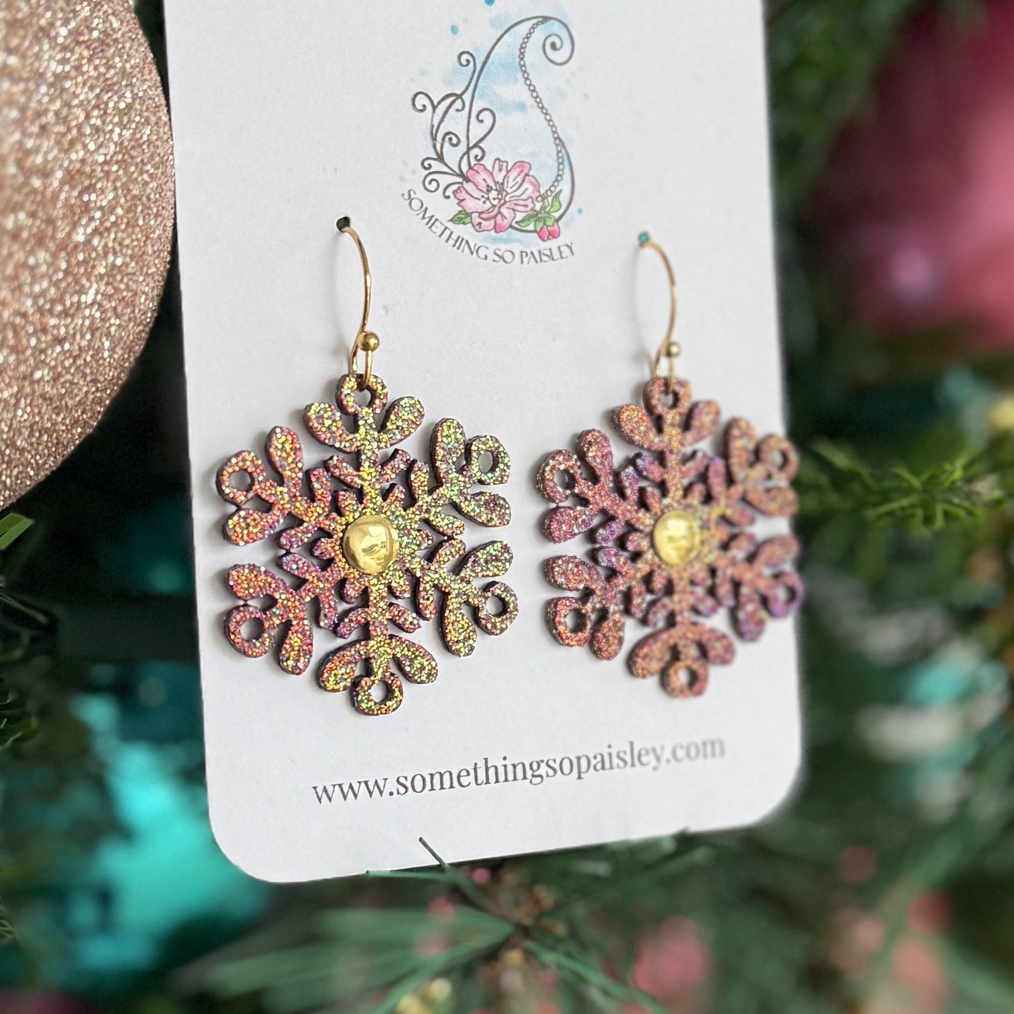 Sugar Plum Snowflake Earrings #27