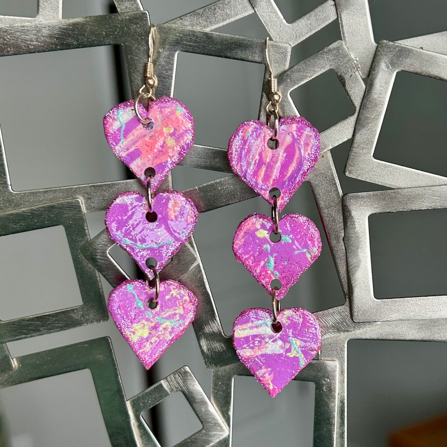 Linked Heart Earrings