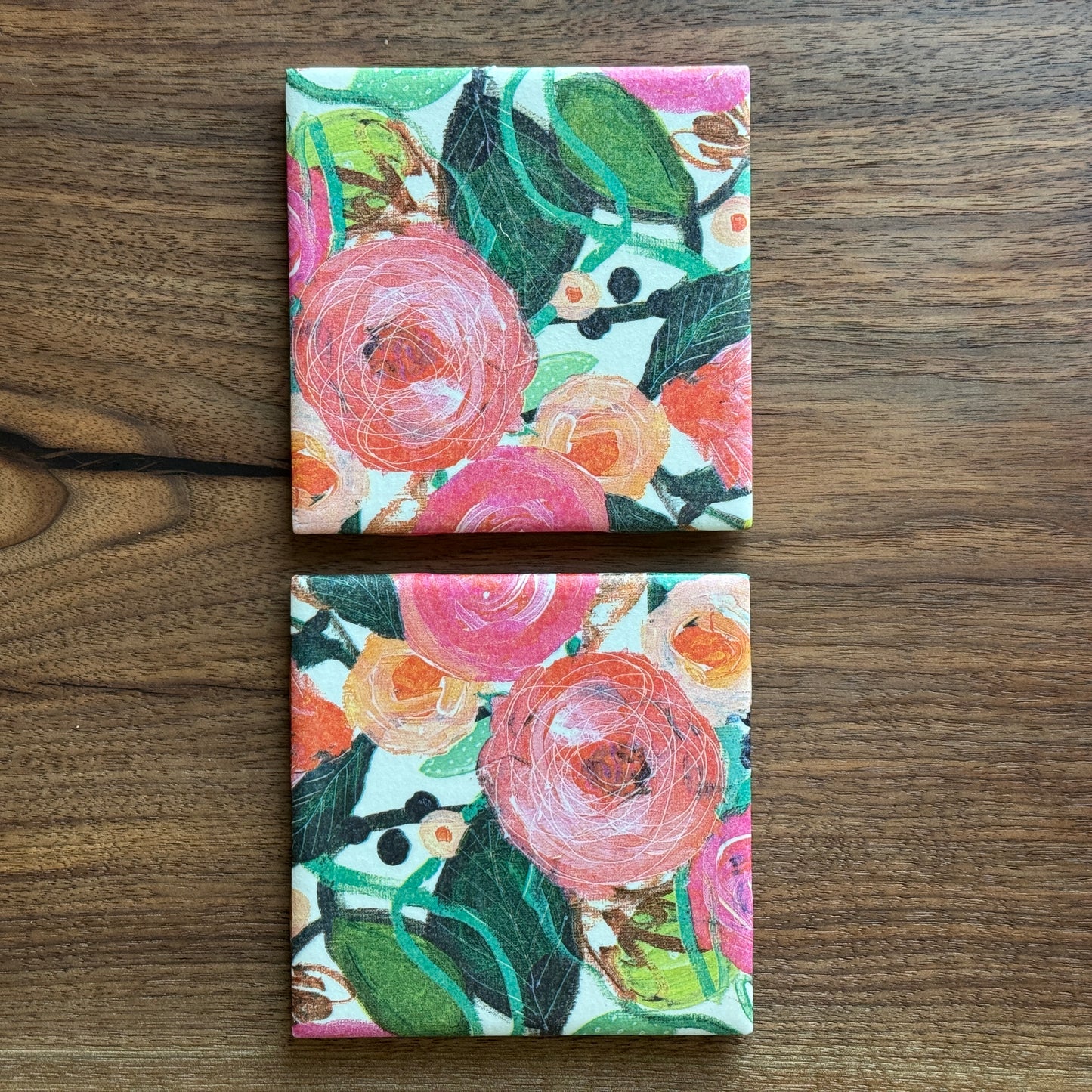 Floral Whimsy Coaster Set