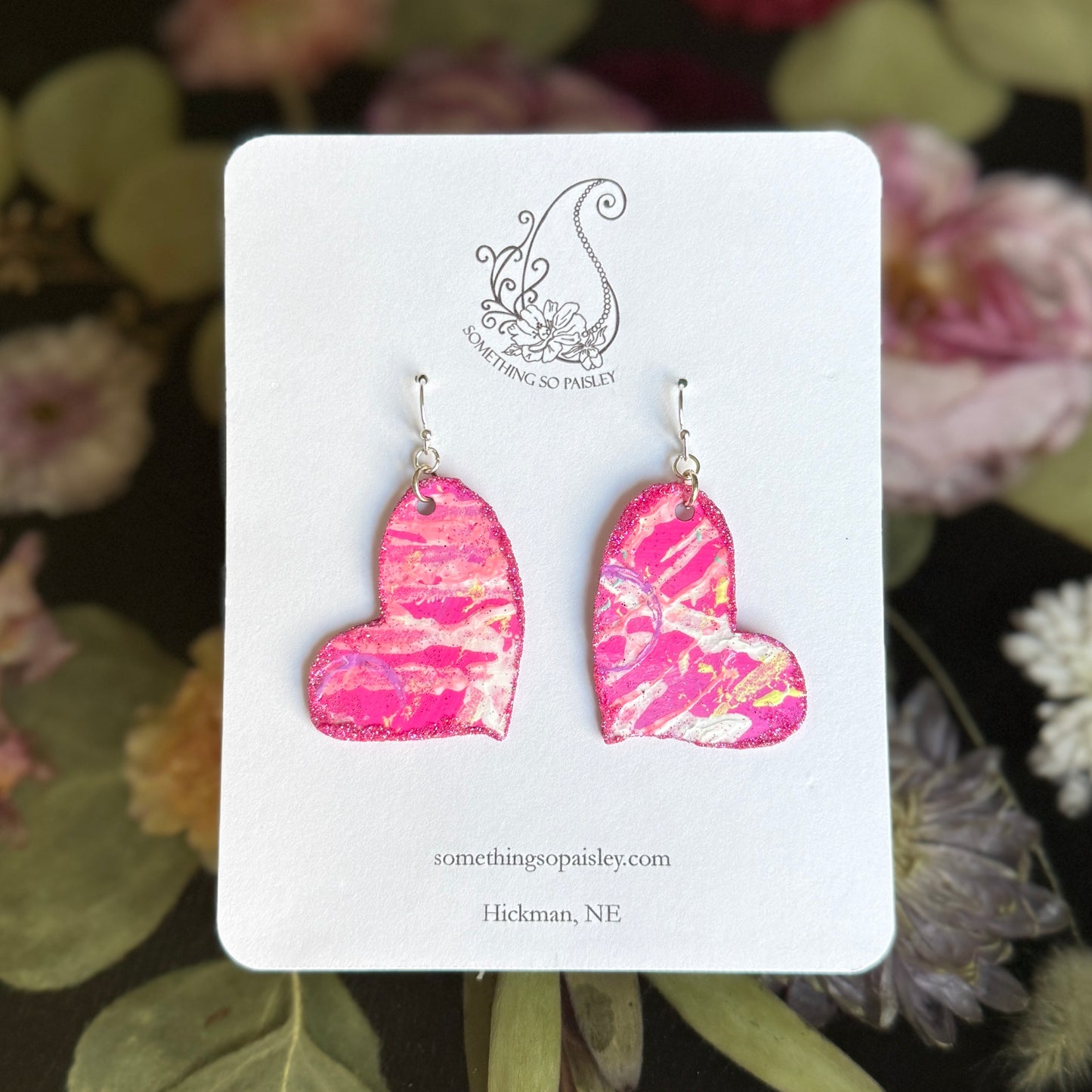 Abstract Heart Earrings