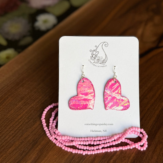 Abstract Heart Earrings