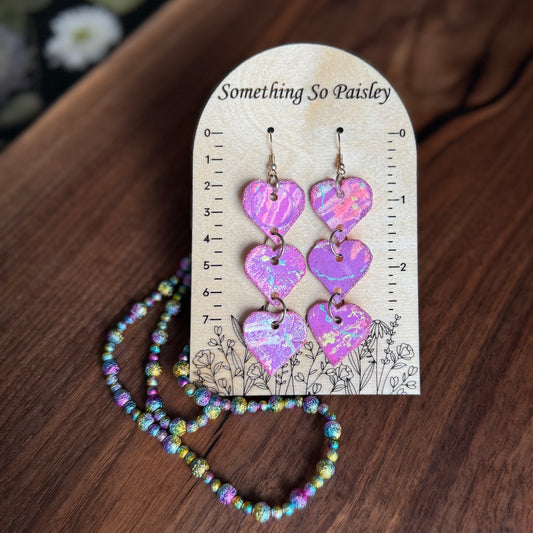 Linked Heart Earrings