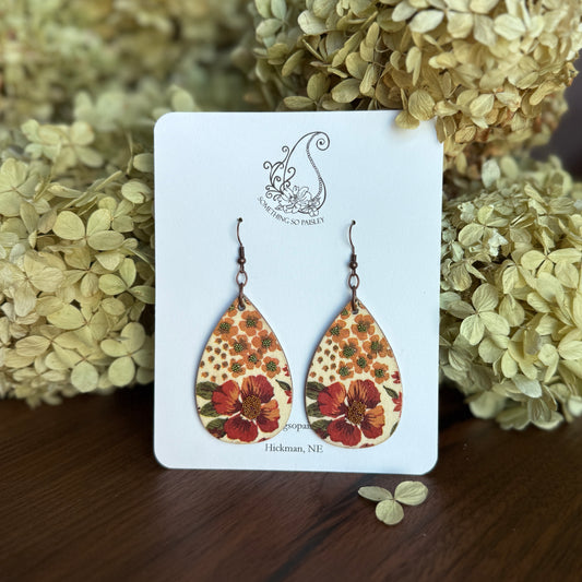 Rustic Floral Earrings