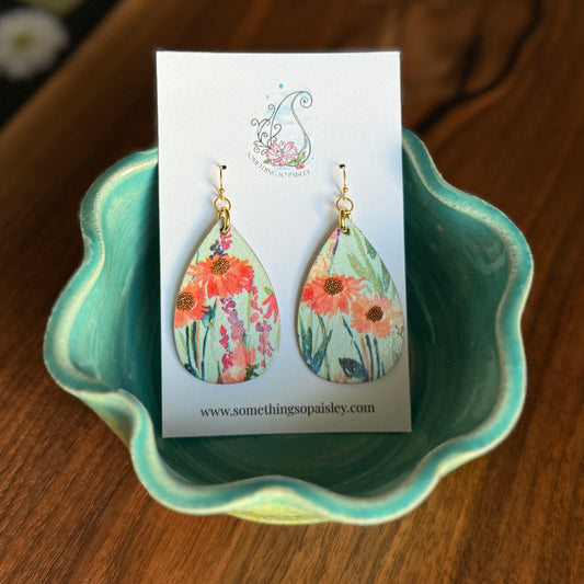 Wildflower Whimsy Teardrop Earrings