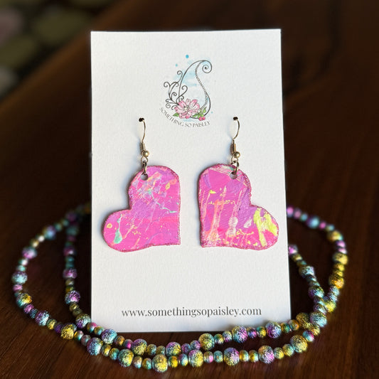 Abstract Heart Earrings