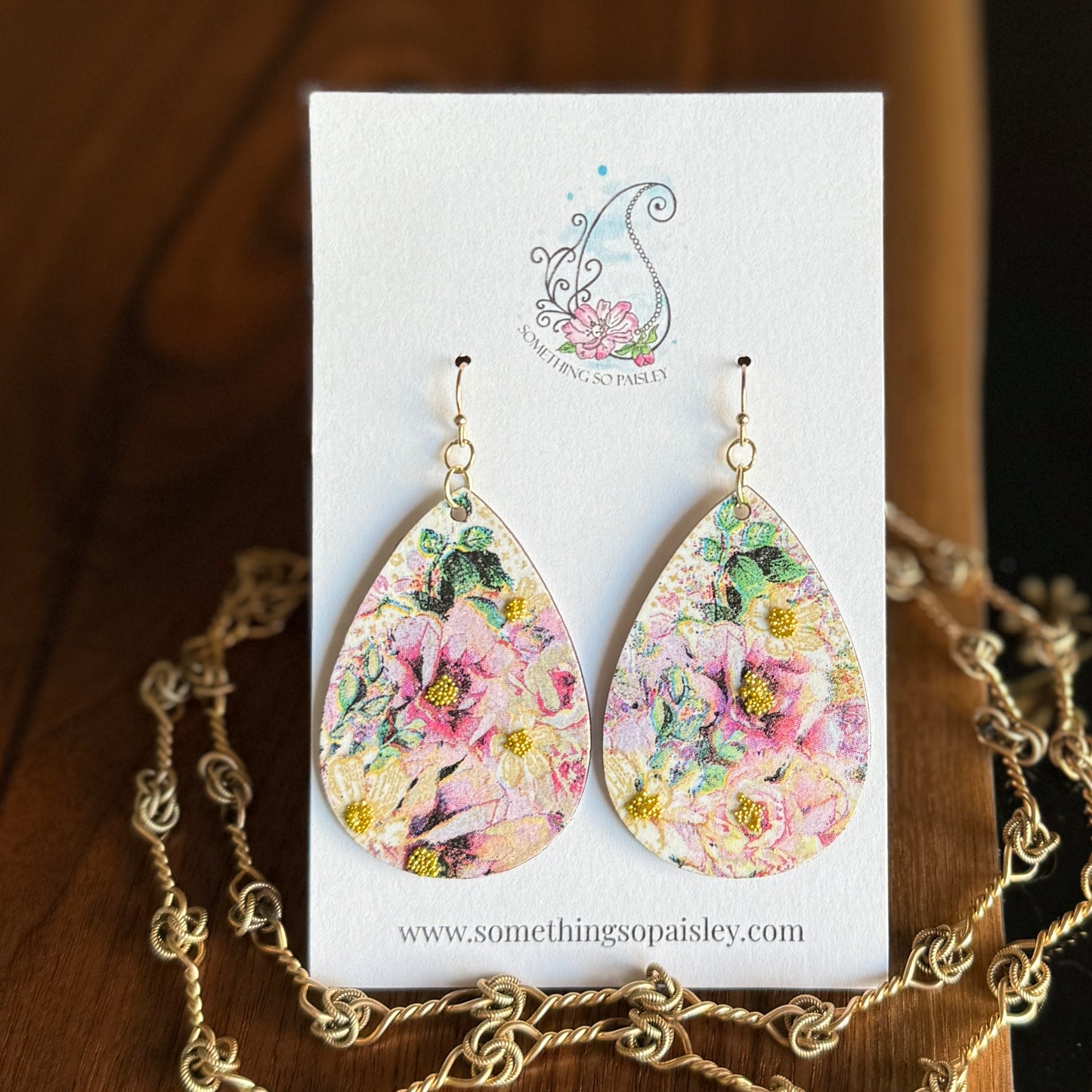 Romantic Floral Teardrop Earrings