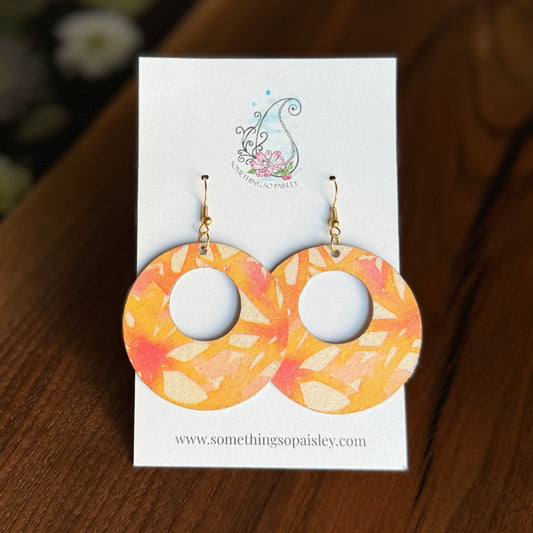 Sunlit Bloom Circle Earrings