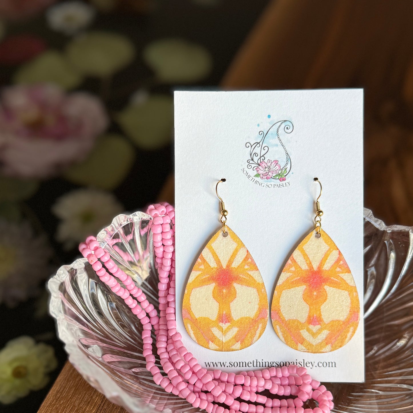 Sunlit Bloom Teardrop Earrings