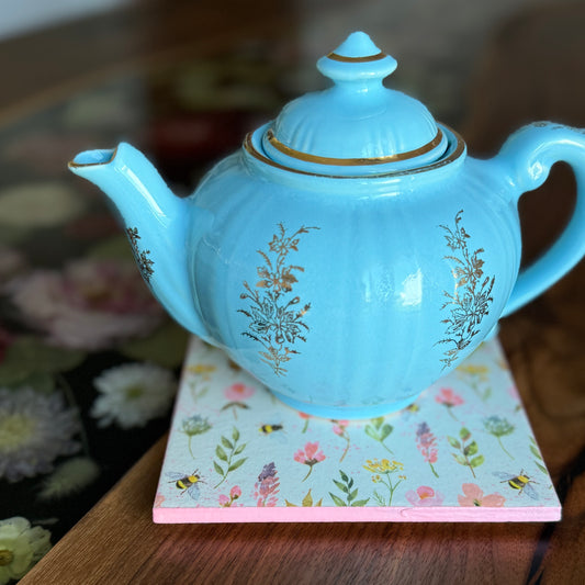 Bees & Wildflowers Ceramic Trivet