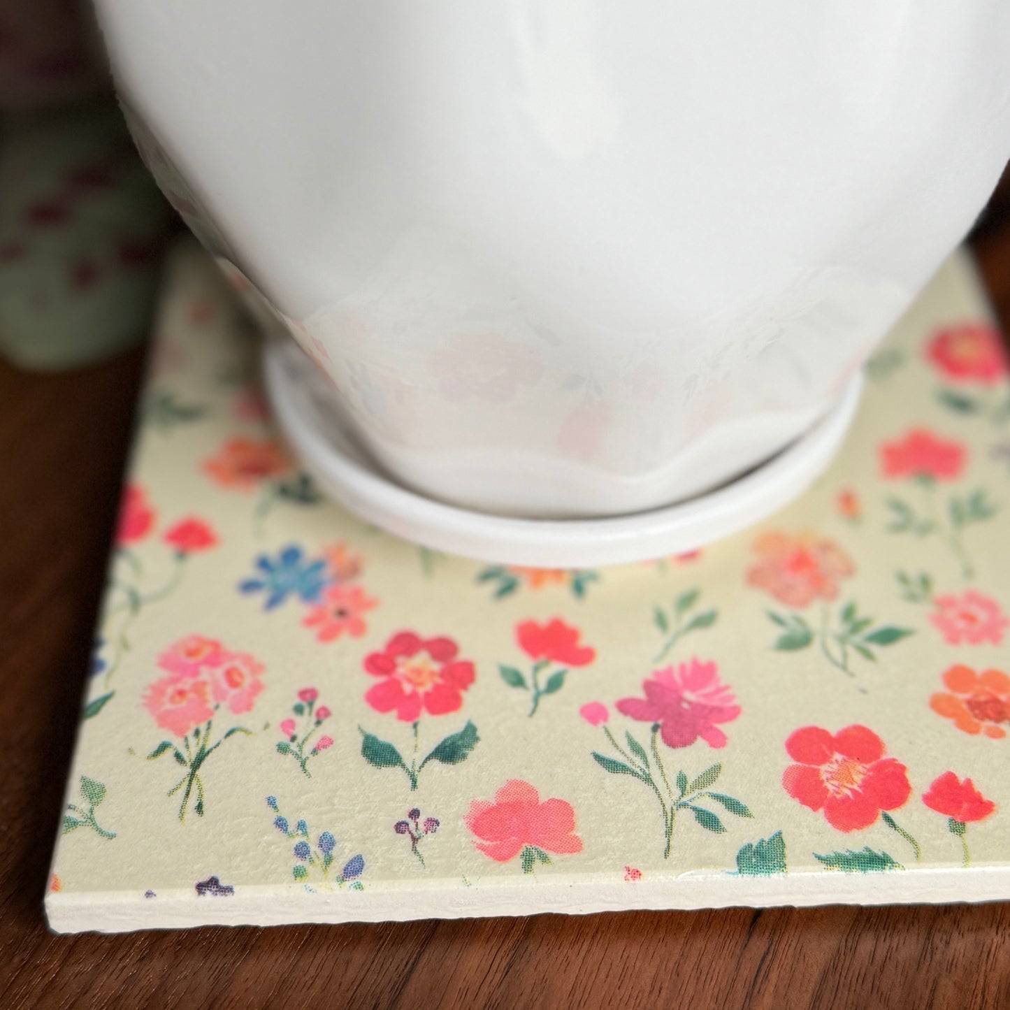 Spring Posies Ceramic Trivet