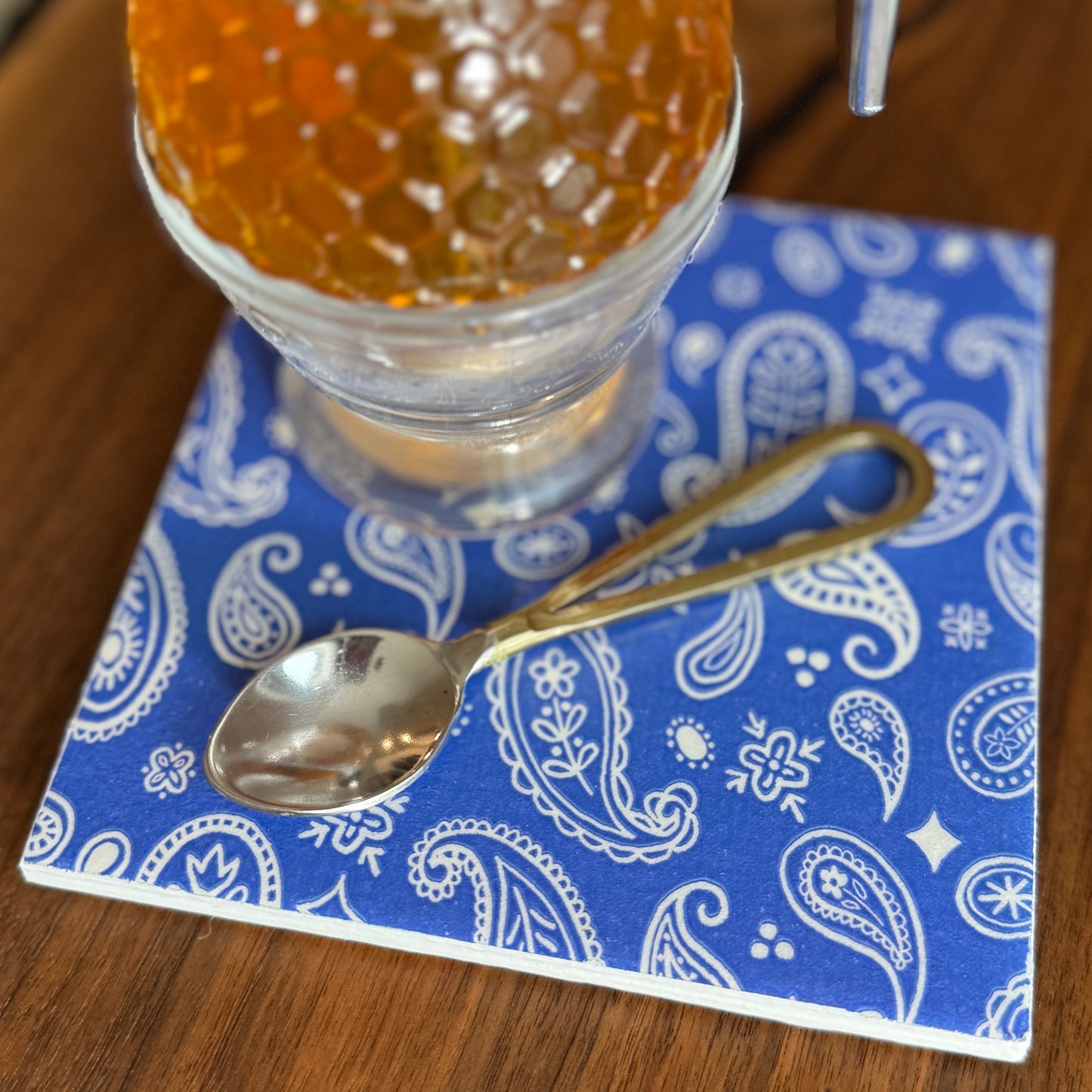 Blue Paisley Ceramic Trivet