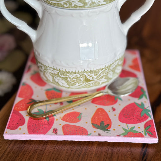 Strawberry Ceramic Trivet