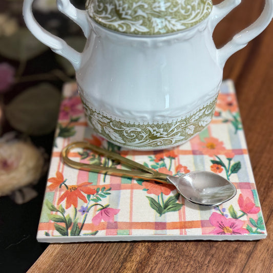 Bloom Garden Ceramic Trivet