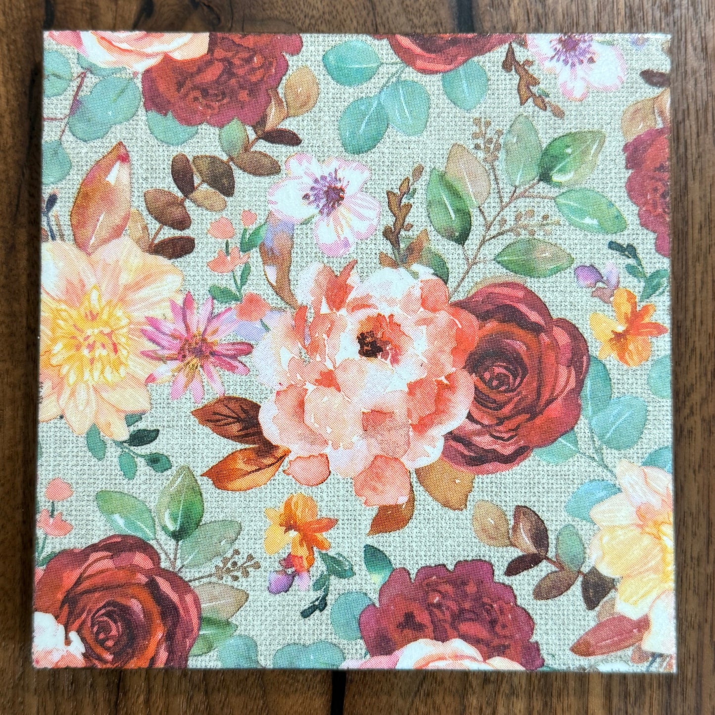 Heirloom Floral Ceramic Trivet