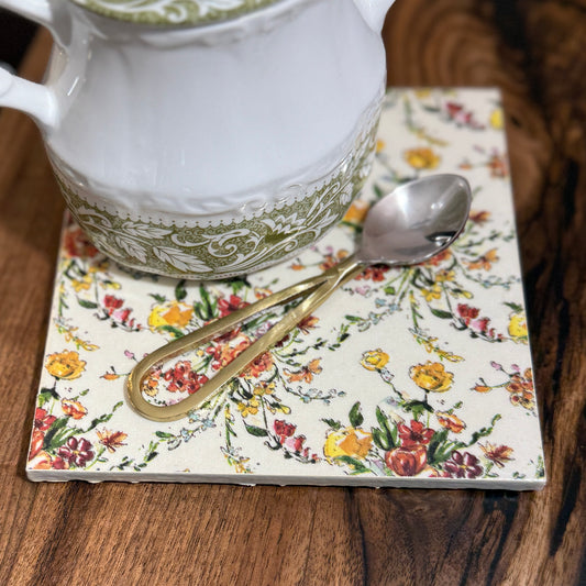 Autumn Bouquet Ceramic Trivet