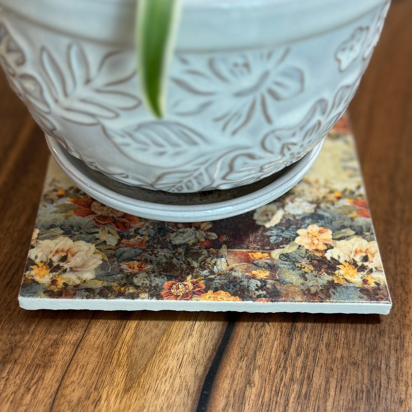 Victorian Tapestry Ceramic Trivet