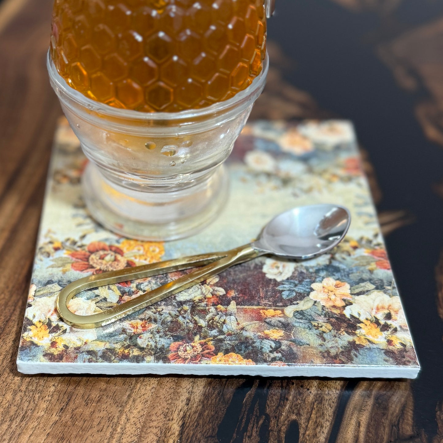 Victorian Tapestry Ceramic Trivet