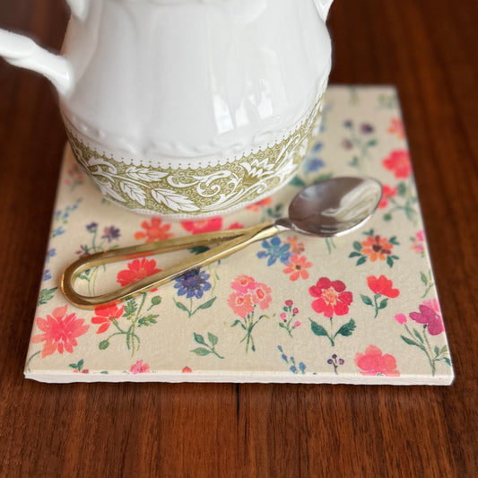 Spring Posies Ceramic Trivet