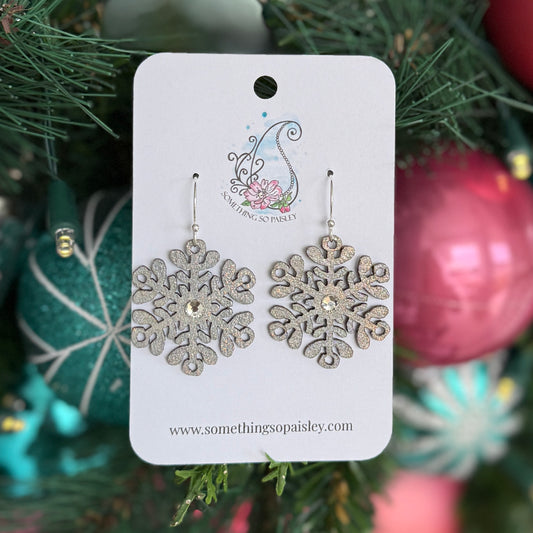 Glacier Gray Snowflake Earrings #33