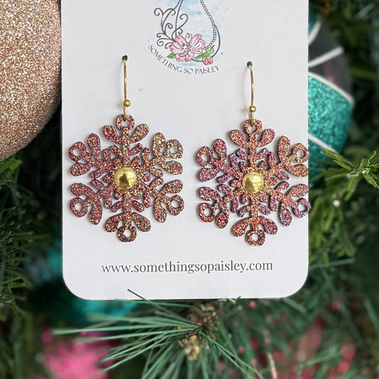 Sugar Plum Snowflake Earrings #27