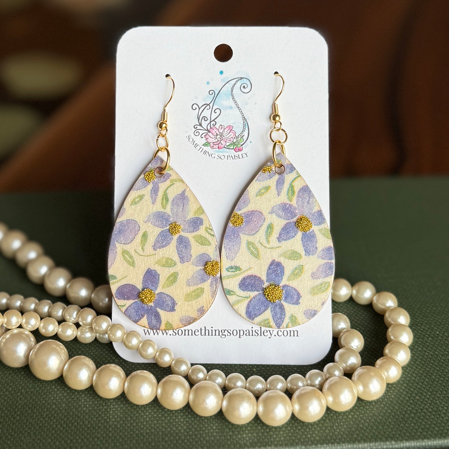 Purple Posy Earrings