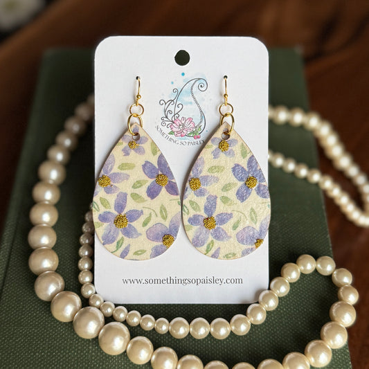 Purple Posy Earrings