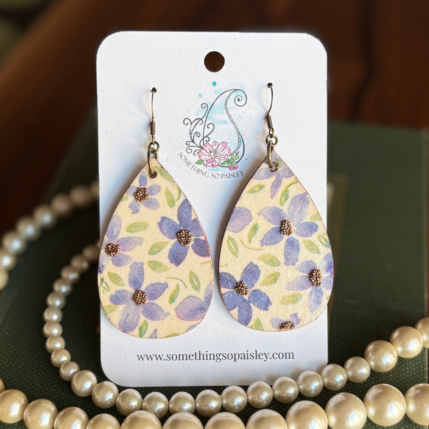 Purple Posy Earrings
