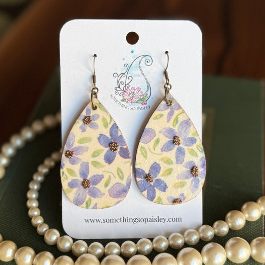 Purple Posy Earrings