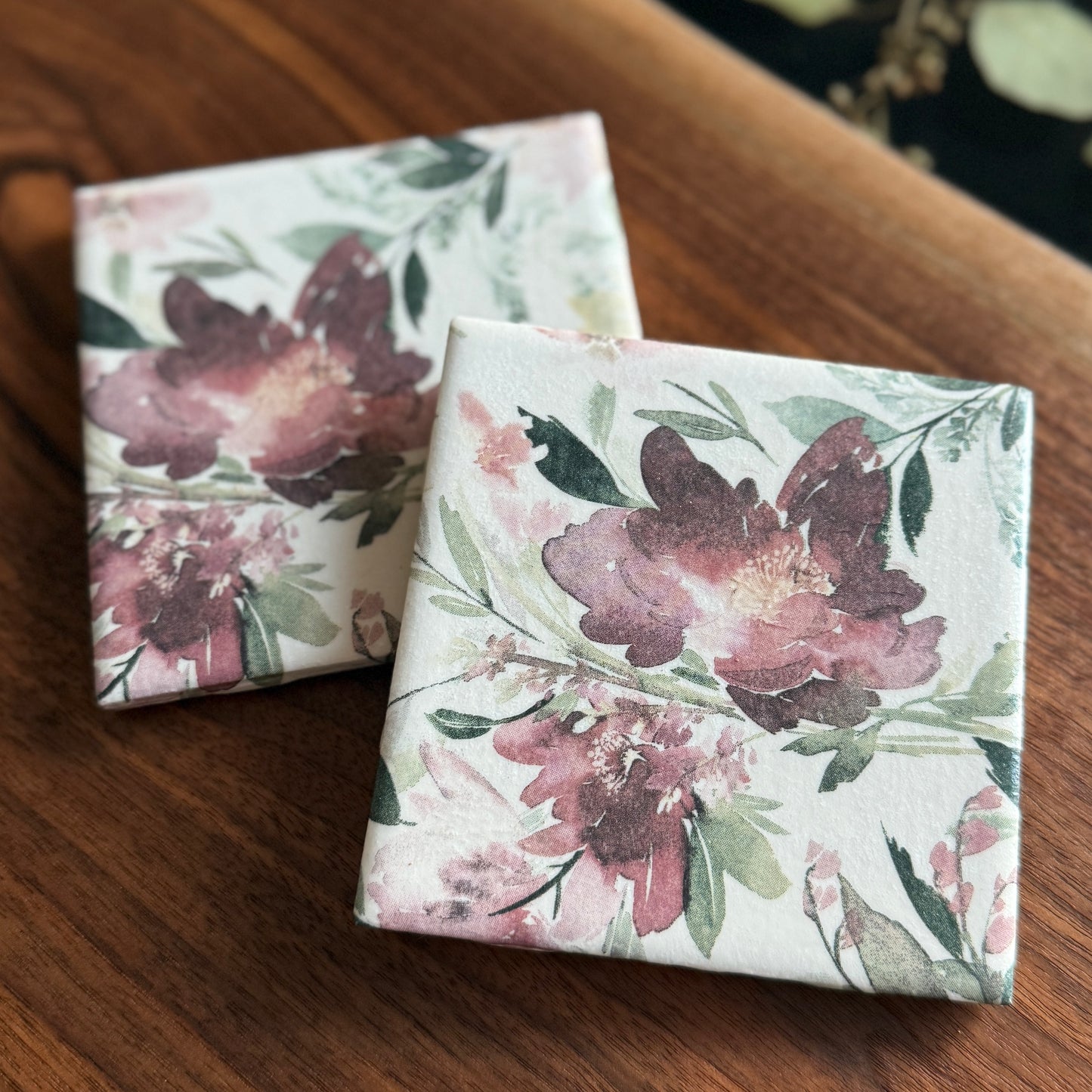 Summer Garden Ceramic Coaster Set