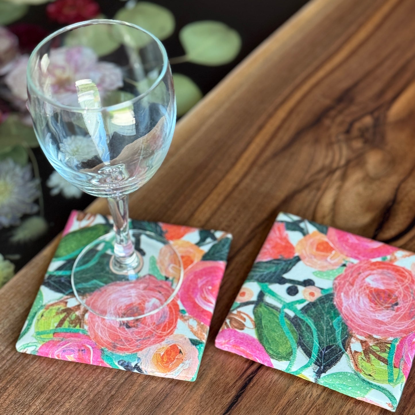 Floral Whimsy Coaster Set