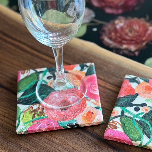 Floral Whimsy Coaster Set