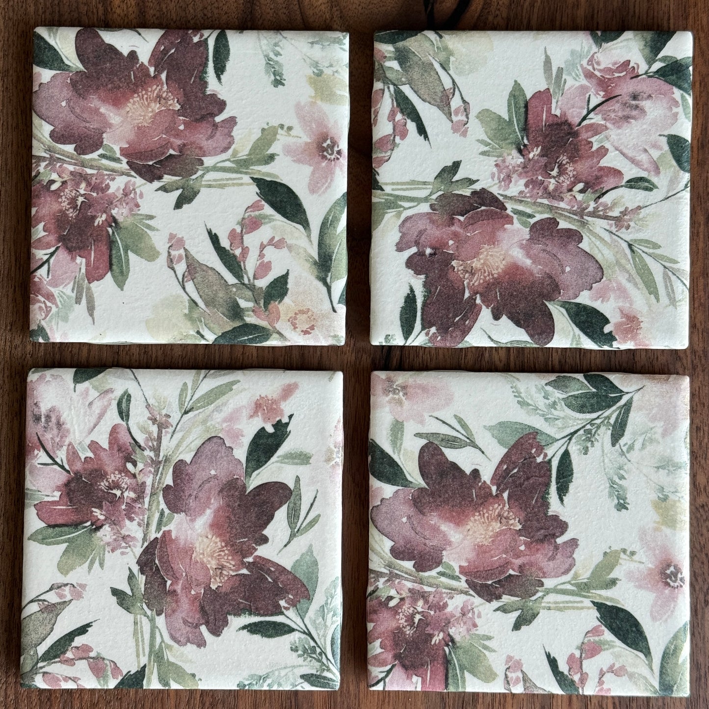 Summer Garden Ceramic Coaster Set