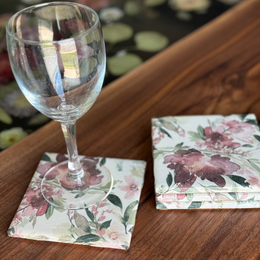 Summer Garden Ceramic Coaster Set