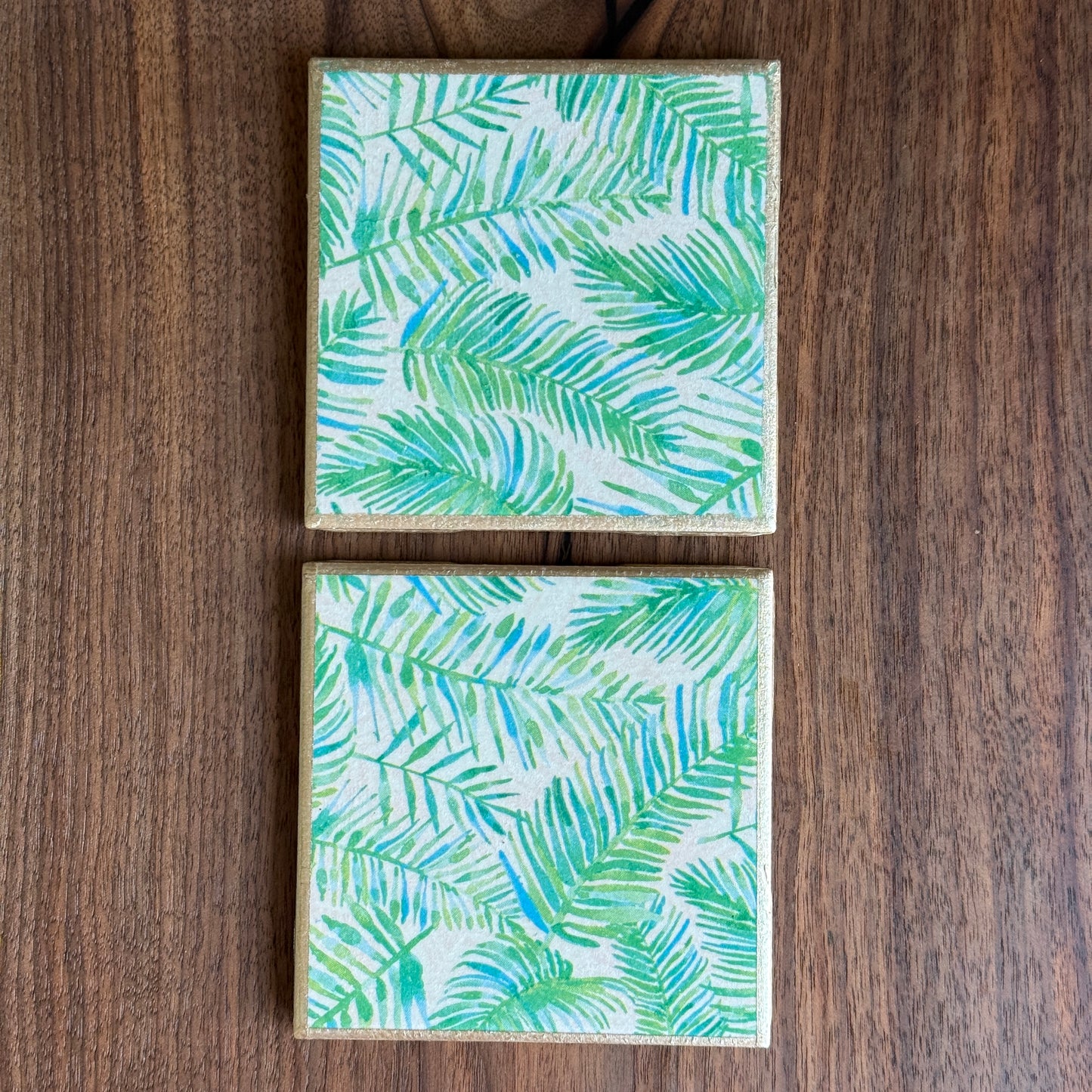 Tropical Fern Coaster Set
