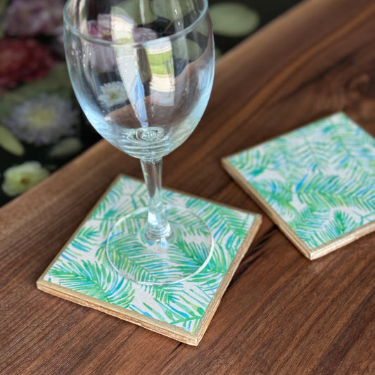 Tropical Fern Coaster Set