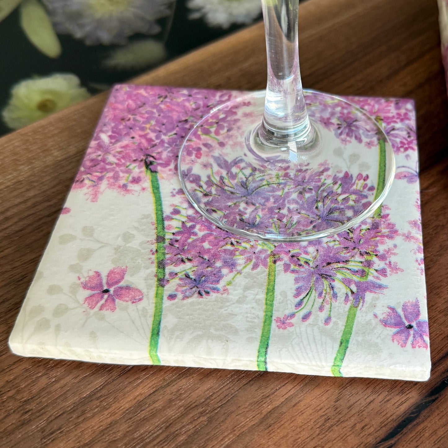 Allium Ceramic Coaster Set