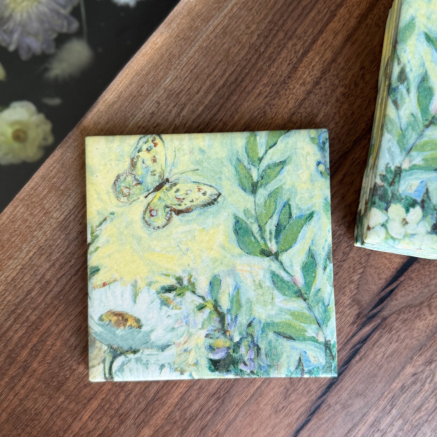 Daisy Ceramic Coaster Set