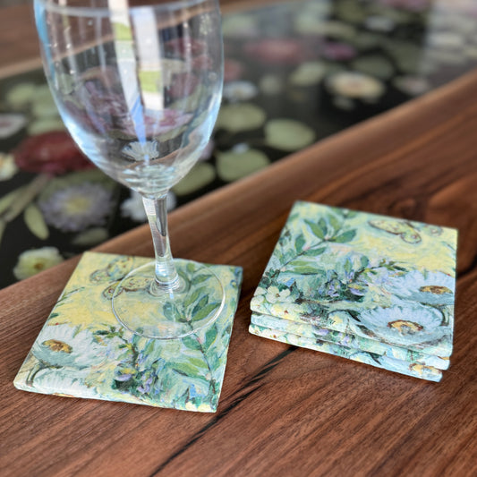 Daisy Ceramic Coaster Set