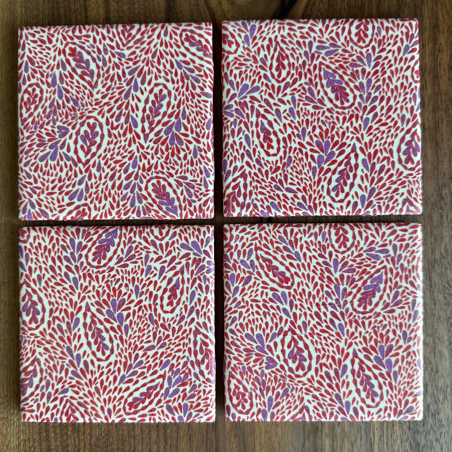 Paisley Ceramic Coaster Set