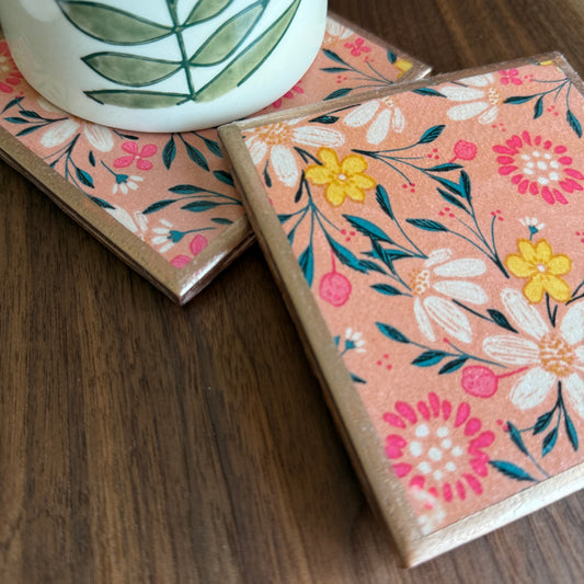 Daisy Garden Coaster Set